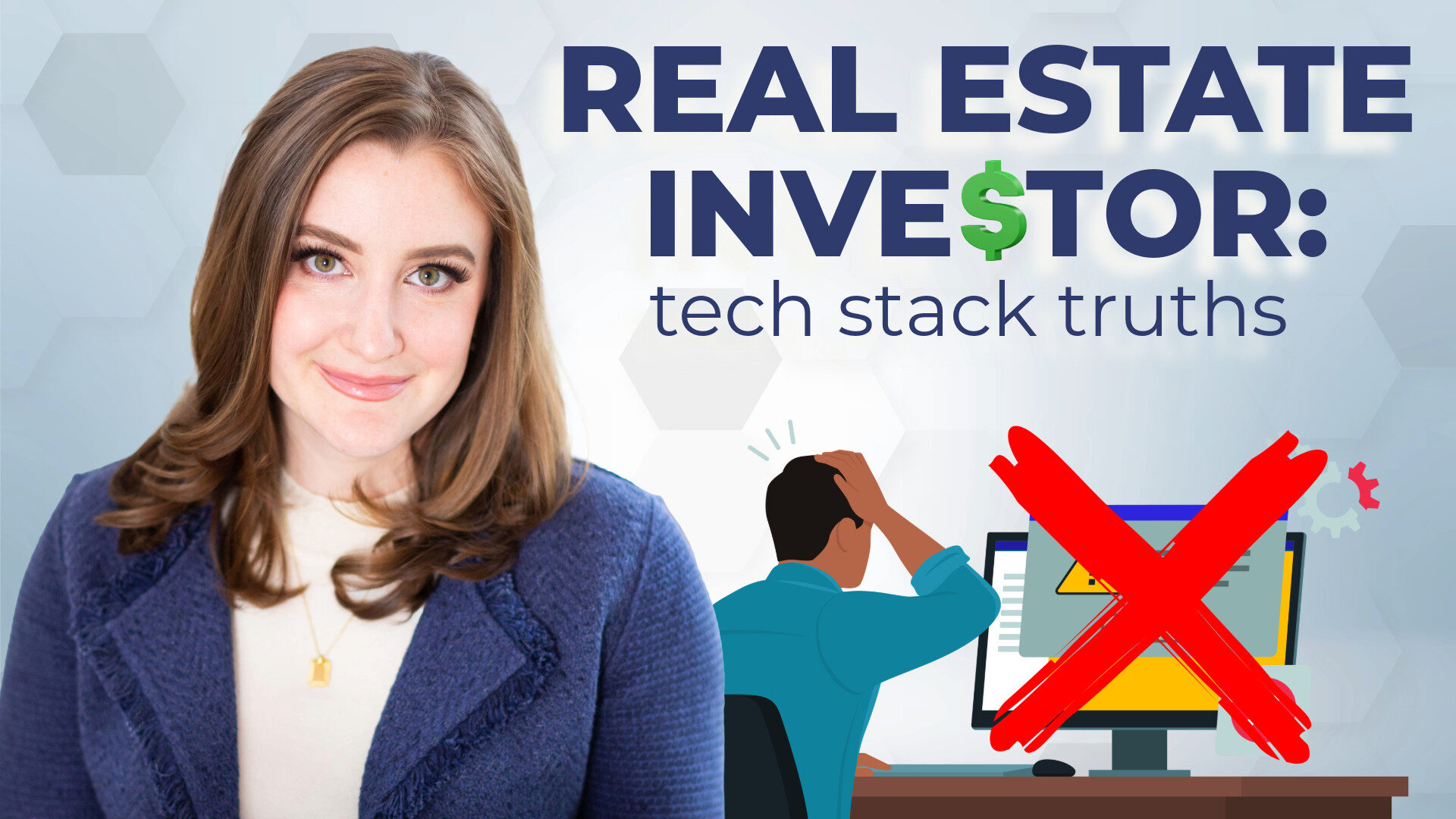 Featured image for best financial tools for real estate investors: ‘tech stack truths’ with spreadsheets crossed out.